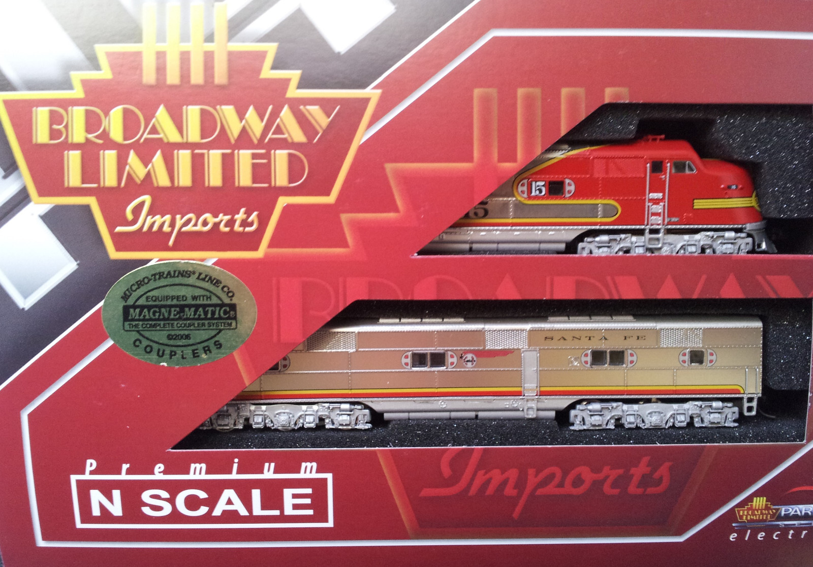 N Scale Broadway Ltd Imports E6A DCC/Sound & E6B Unpowered Santa Fe Nos