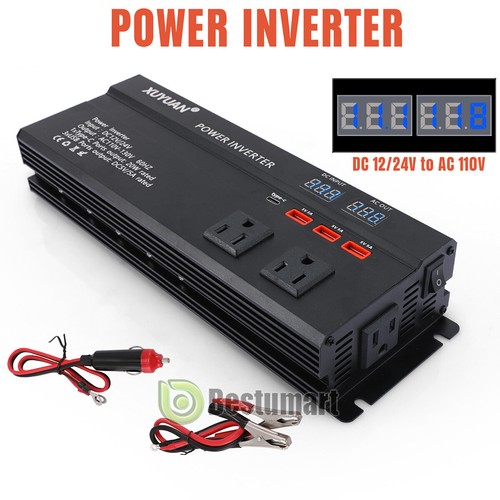 7000W LCD Convertidor De DC 12V A 110V AC USB Para Carro Auto Inversor Corriente - Picture 34 of 121