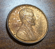 1909 VDB Lincoln Wheat Cent Uncirculated Red Brown