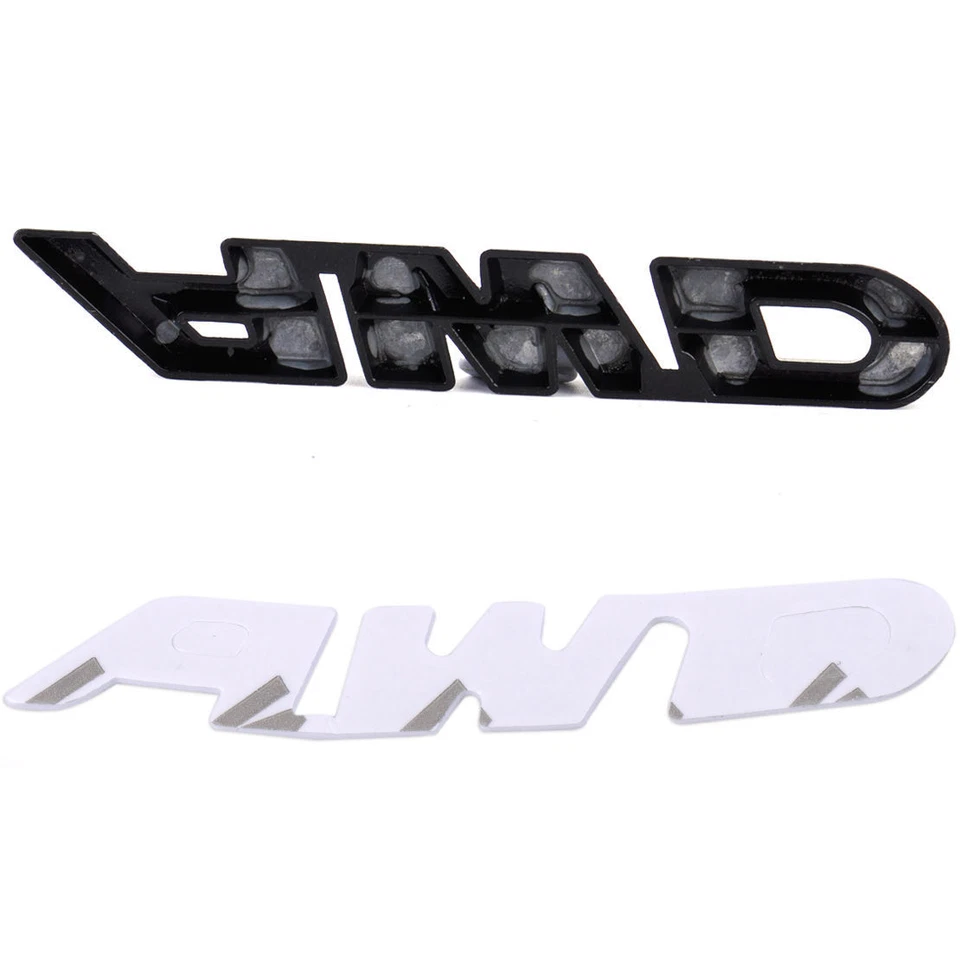 Calcomanía adhesiva con emblema de metal negra AWD para puerta trasera de tracción en las 4 ruedas Foto 3 de 3