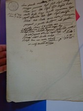 antico documento su carta bollata  cent 30 piemonte e filigranata 