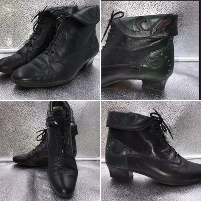 black ankle boots size 4