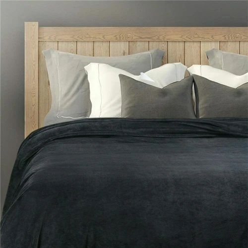 Soft for Bed Faux Fur Mink Solid Color Sofa Cover Bedspread Winter Plaid Blanket - Picture 6 of 25