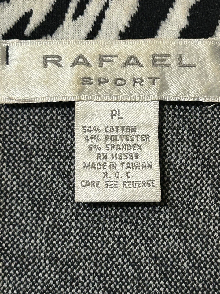Vintage Rafael Sport Mujer Traje Chaqueta Cebra Talla PL Y2K Era Foto 2 de 2