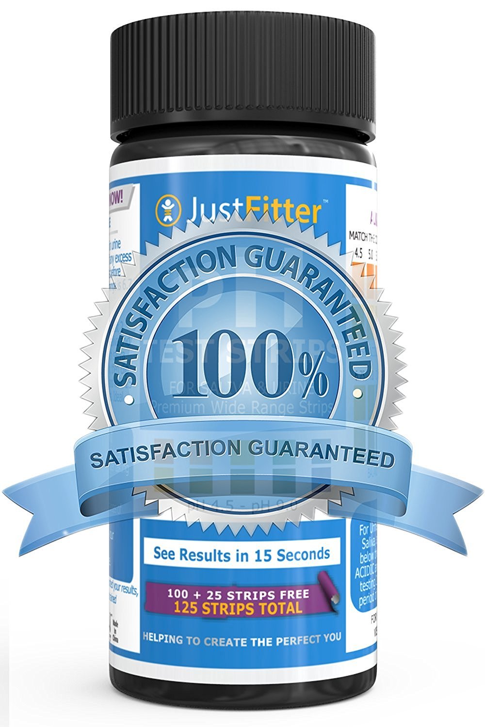 pH Testing strips for Urine and Saliva (125) Just Fitter Health Sticks Diet Kit eBay