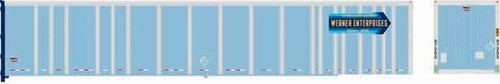 Remolque de carretera Bowser HO 53' Platewall montado Werner #97202 (azul, amarillo 43301 | Zustand: New