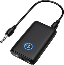 Bluetooth 5.3 Transmitter for TV 3.5mm AUX Wireless Audio Low Latency