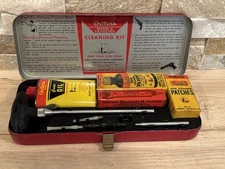 Vintage Outers Gunslick Pistol & Revolver Cleaning Kit (22 Cal) in Metal Box 479