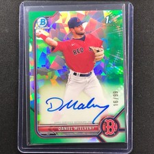 2022 Bowman Chrome Daniel Mcelveny 1st Bowman Prospect Auto Green Atomic 16/99