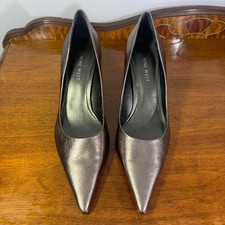 Nine West Bronze Gold Pumps Kitten Heels Pointed Toe Shoes Excellent Size 6.5M