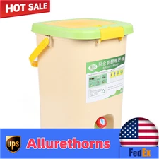 Recycle Composter Aerated Compost Bin Bokashi Bucket Kitchen Food Waste 21L