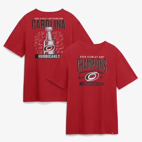 Men's Fanatics Red Carolina Hurricanes 2026 Stanley Cup Champions Signature