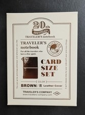 TRAVELERS Notebook Limited Card Size 20th Anniversary Set Brown NEW JP F/S