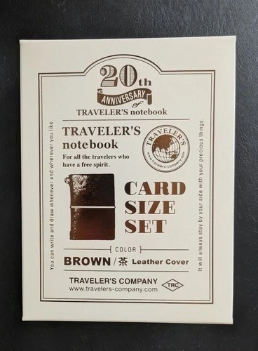 TRAVELERS Notebook Limited Card Size 20th Anniversary Set Brown NEW JP F/S