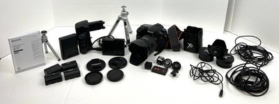 Sony Alpha A77 SLT-A77 24.3MP Digital SLT Camera Lot Photography Batteries