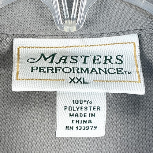 Masters Performance Mens XXL Gray White Augusta National Golf PGA Polo Shirt - Picture 5 of 8