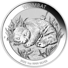 2023 1 oz Australian Silver Wombat Coin (BU)