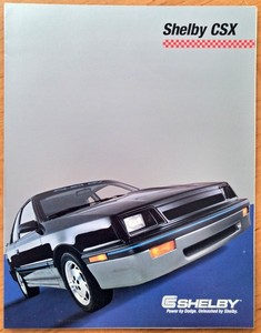 SHELBY * 1987 Shelby CSX * Original Sales Brochure * VG Cond * Free Shipping
