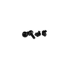 Startech CABSCREWM6B M6 MOUNTING SCREWS BLACK 12MM 50 PACK SERVER RACK M6 CAGE N