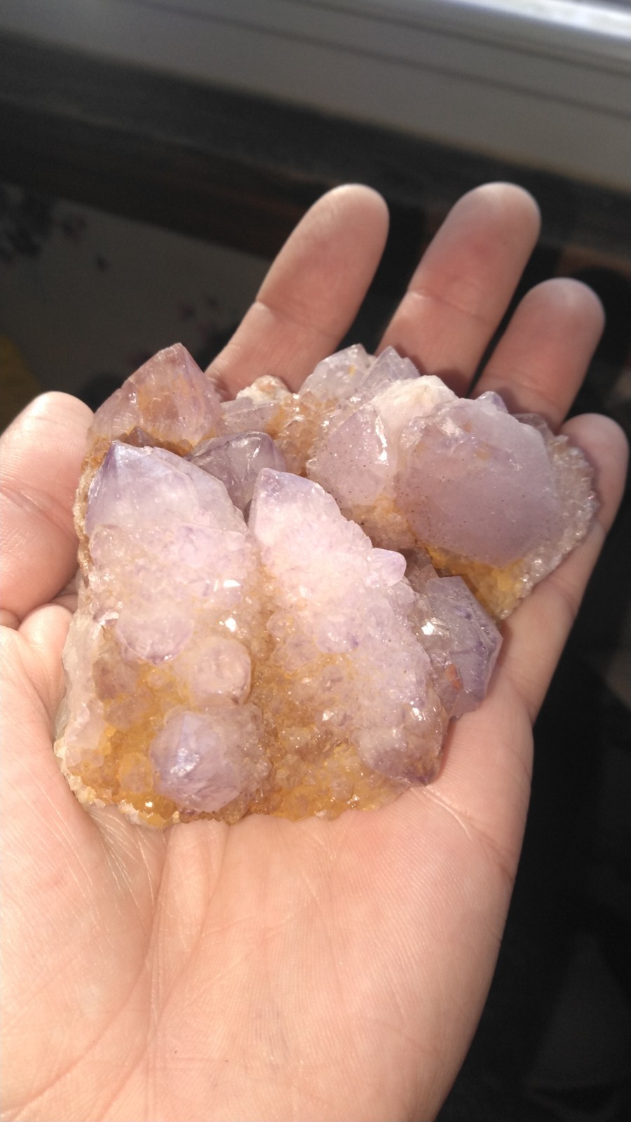 Spirit Quartz/Cactus Quartz Amethyst Crystal Cluster