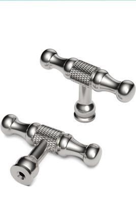 Asidrama 10 Pack Knurled Brushed Satin Nickel Kitchen Cabinet Knobs