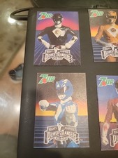 1995 Mighty Morphin Powers Rangers 1994 Movie 7UP Promo Card  Set  SSP