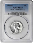 1956-D/D Washington Quarter RPM FS-501 MS63 PCGS