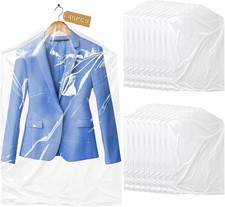 10/40 Pc Dry Cleaner Clothes Covers Plastic Clear Garment Bags for Clothes 60X90