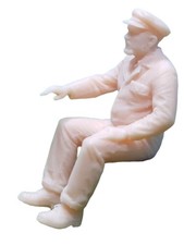 Modellfigur Spur H0 1:87 Lokführer Helmut Modellbahn Epoche II III IV Bahn Zug