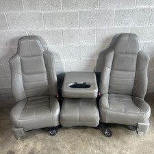 1999-2010 Ford F250 F350 Front Power Seats Grey Leather Superduty 402040 1999-2010 Ford F250 F350 Front Power Seats Grey Leather Superduty 402040