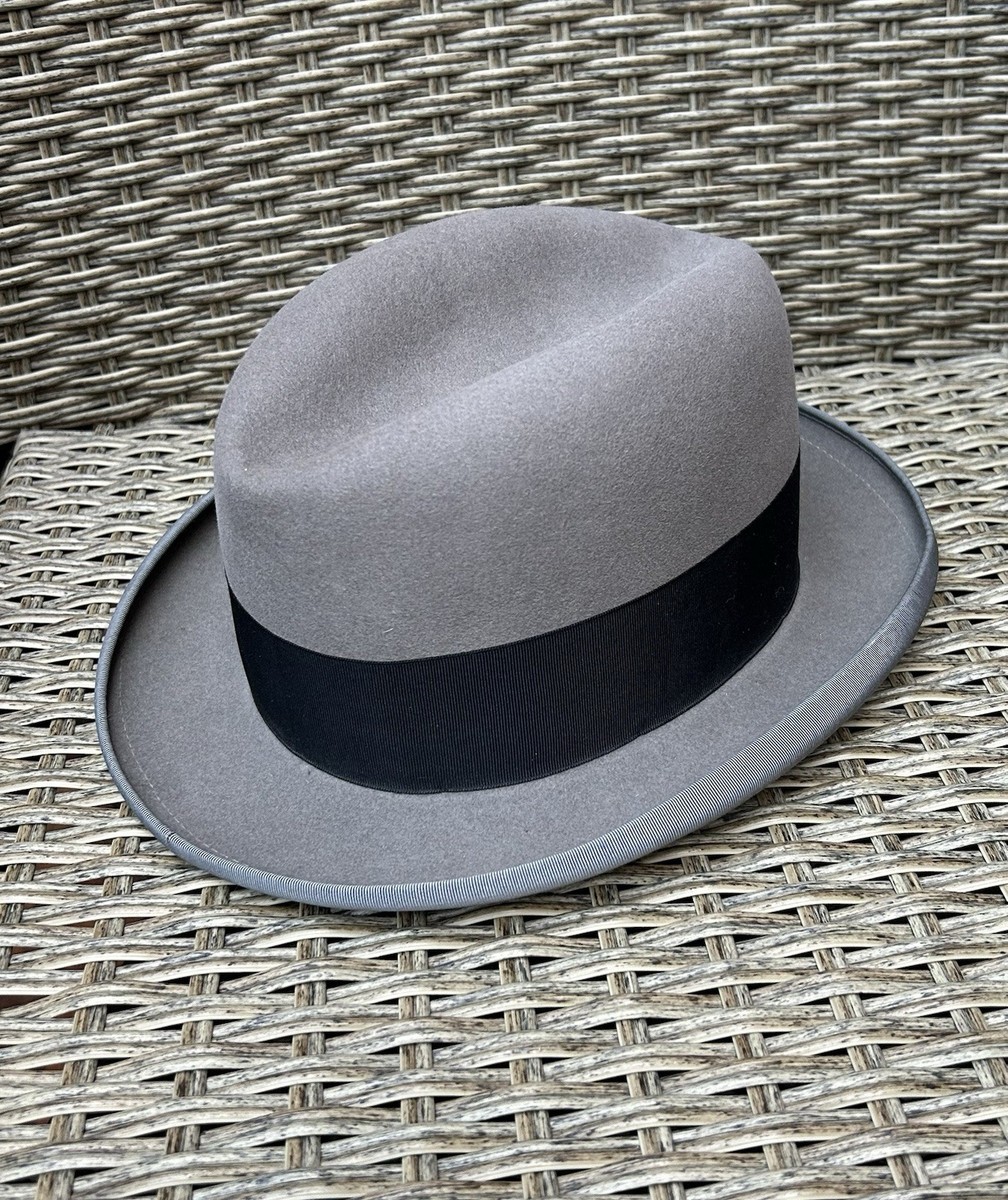 Mid Century Vintage Borsalino Alessandria Fur Felt Fedora Hat