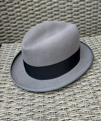 Mid Century Vintage Borsalino Alessandria Fur Felt Fedora Hat