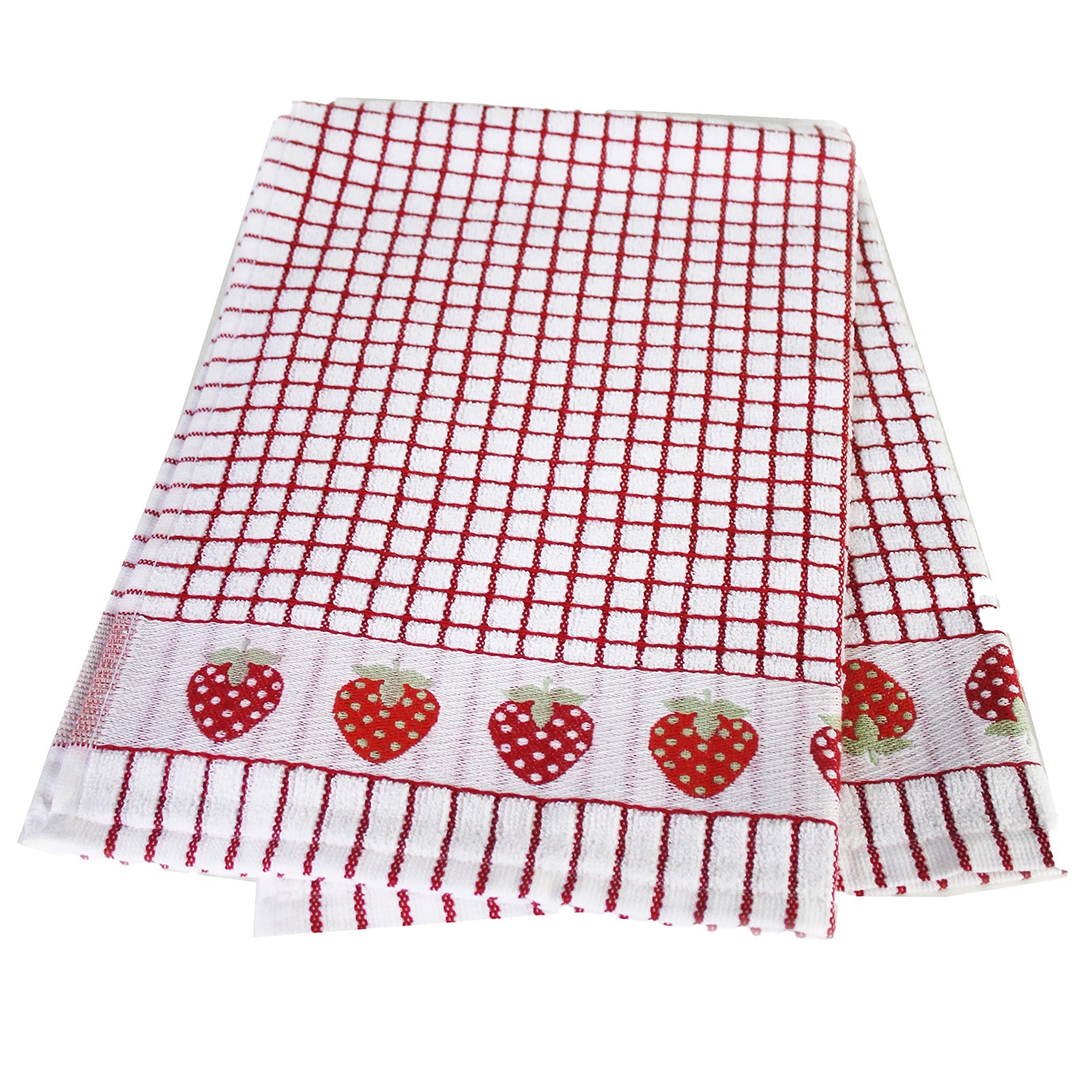 Samuel Lamont poli-dri Jacquard Tea Towel Strawberry, Red One Size,