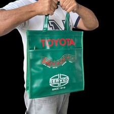 Vintage Toyota Vinyl Tote Bag With Typo EUC