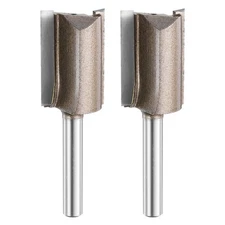 2pcs Straight Router Bit 1/4 Shank 25/32" Cutting Dia 2 Flutes 1.18" YG6 Carbide