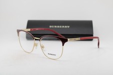 NEW BURBERRY B 1355 1319 RED GOLD GUNMETAL AU...