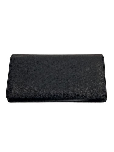 Louis Vuitton Long Wallet Portefeuille Bra Tiger Cowhide Blk Men's Used