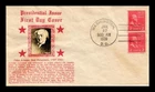 DR JIM STAMPS US COVER JOHN ADAMS PRESIDENTIAL COIL FDC CROSBY PHOTO CACHET