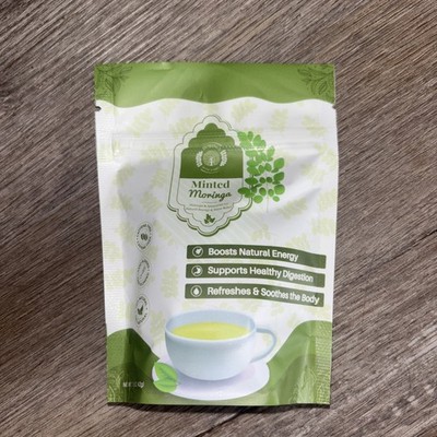 Minted Moringa Herbal Tea   Caffeine Free Superfood Blend for Refreshing Dail...