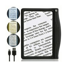 MagniPros 5X Rechargeable Large Ultra Bright LED Page Magnifier... FAST USA SHIP