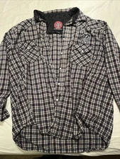 Jesse James Men's XL Work Shirt West Coast Choppers Pearl Snap Long Sleeve