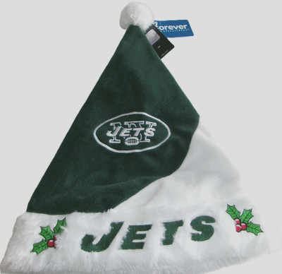 NEW YORK JETS~ Santa Hat ~ 17'' X 11'' ~ Forever Collectables