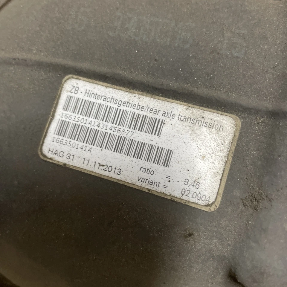 Mercedes Benz GL450 X166 2013-2016 diferencial trasero portador relación de transmisión 3,46 OEM Foto 2 de 4