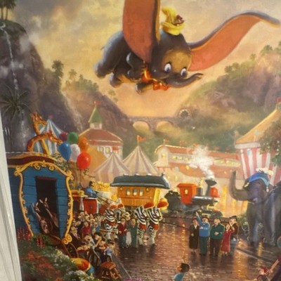Thomas Kinkade Studios Limited Edition Disney Dumbo Framed Art