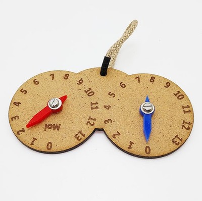 compteur de pétanque de 0 à 13 points avec porte compteur