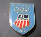 US Ski Team 1972 Sapporo Olympic Games Japan NOC Badge Pin