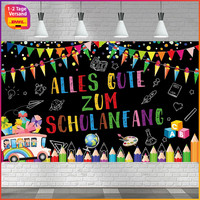 Girlande Banner Deko Einschulung Alles Gute Zum Schulanfang Hintergrund Junge