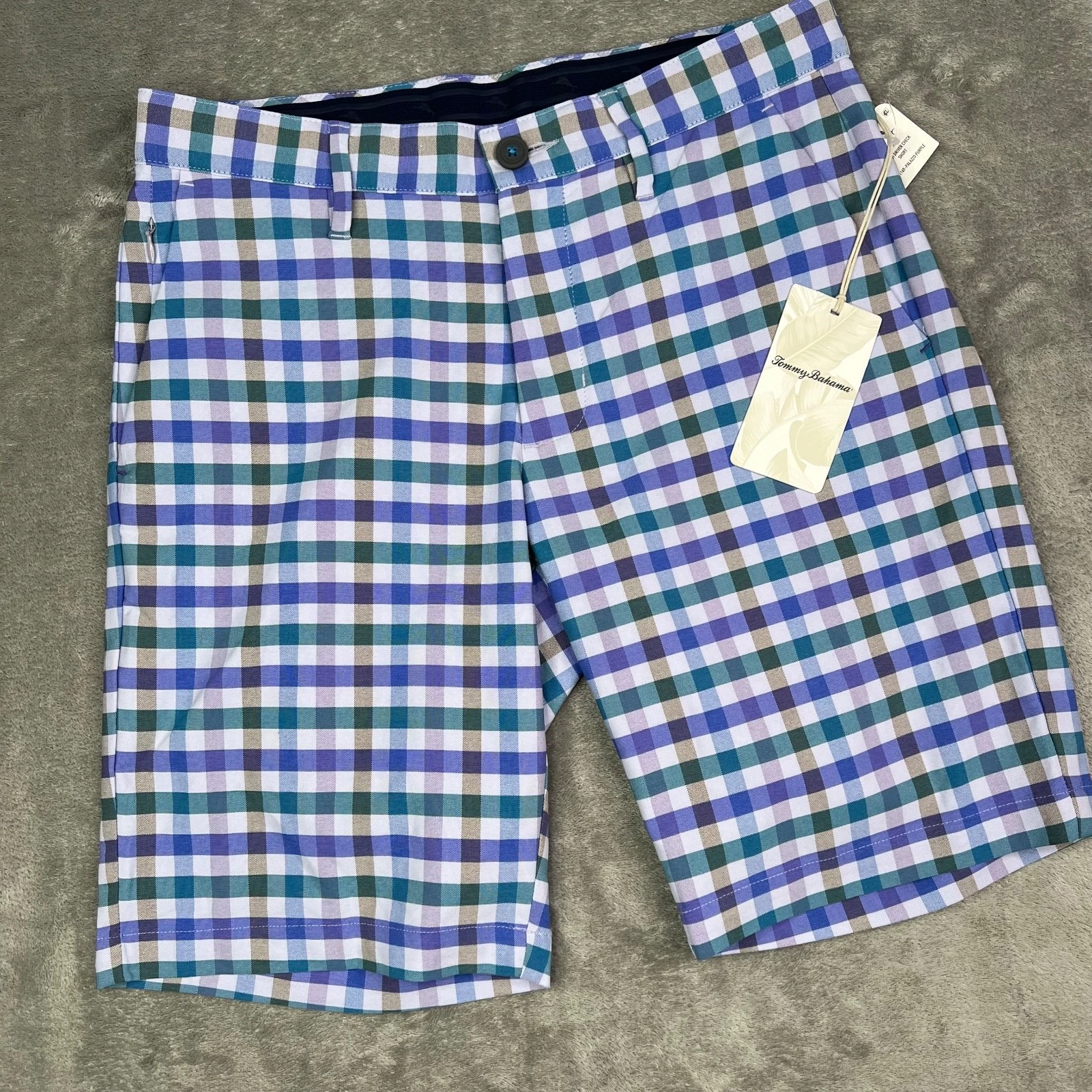 Tommy Bahama Island Zone Shorts Men 30 Multicolor Beach Driver Check Performance