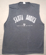 Vintage Tank Top Shirt XL Santa Monica Mens Major Made in USA 90s