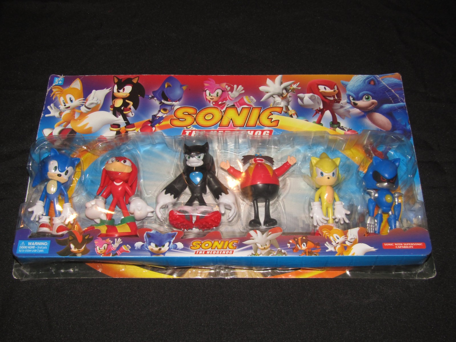 Figurines Sonic the Hedgehog lot de 6 personnages de collection sous blister